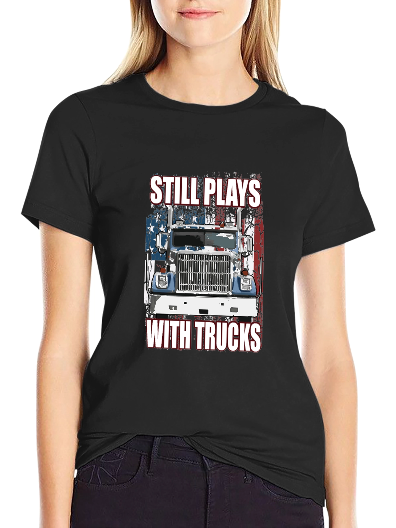 Still Plays With Trucks Graphic Tee