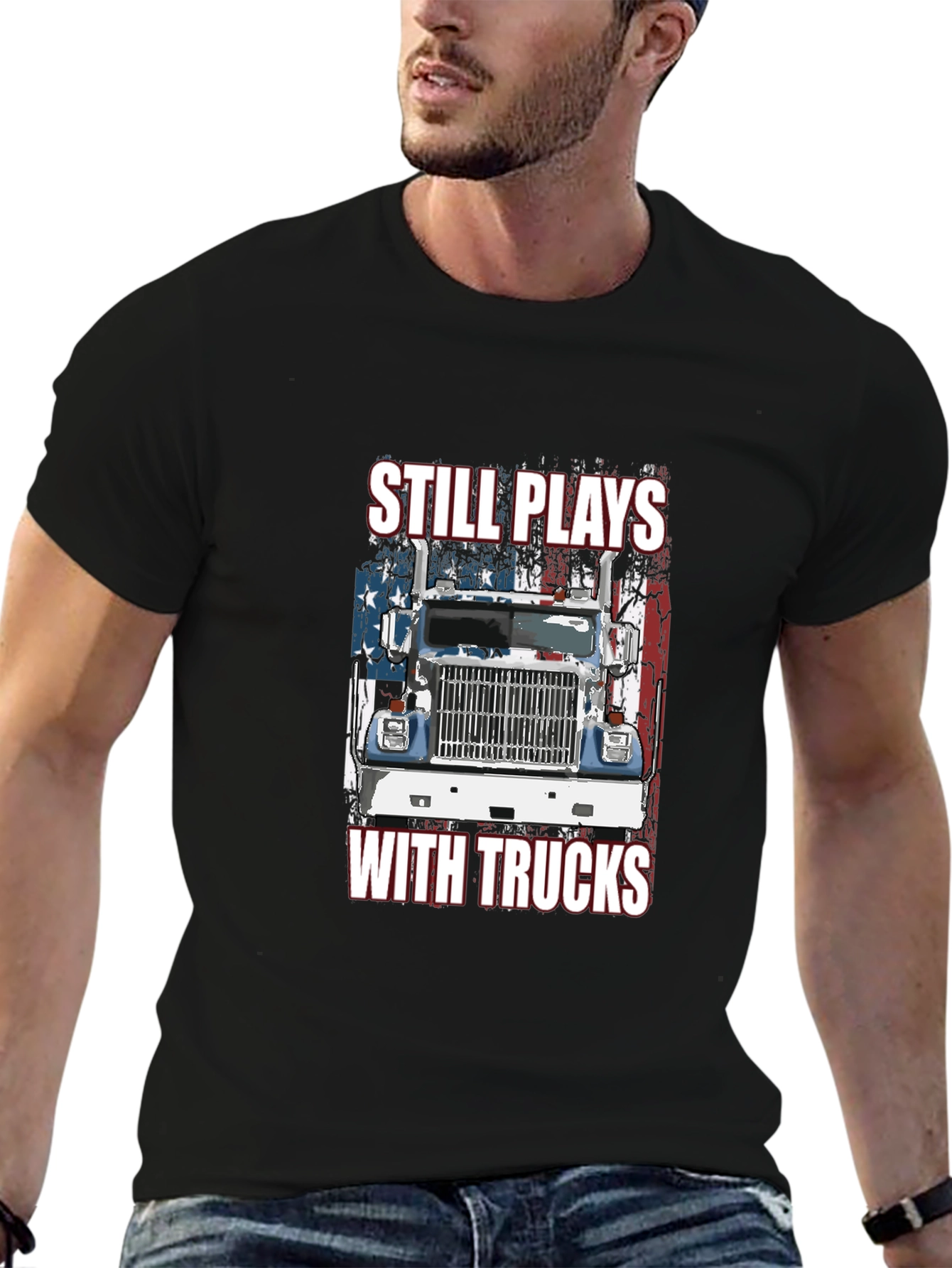 Still Plays With Trucks Graphic Tee