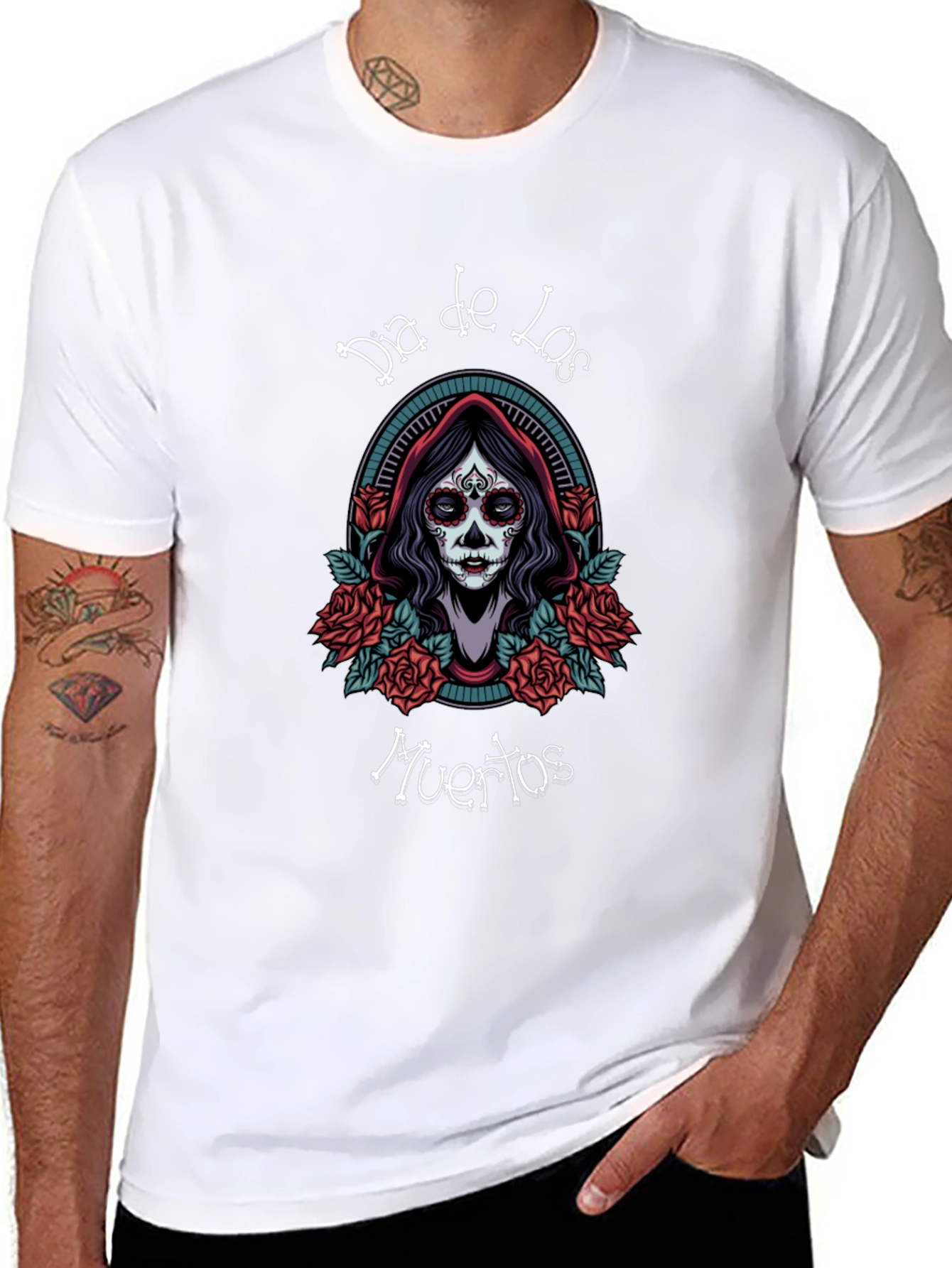 Dia de los Muertos T-Shirt Sugar Skull Graphic Tee