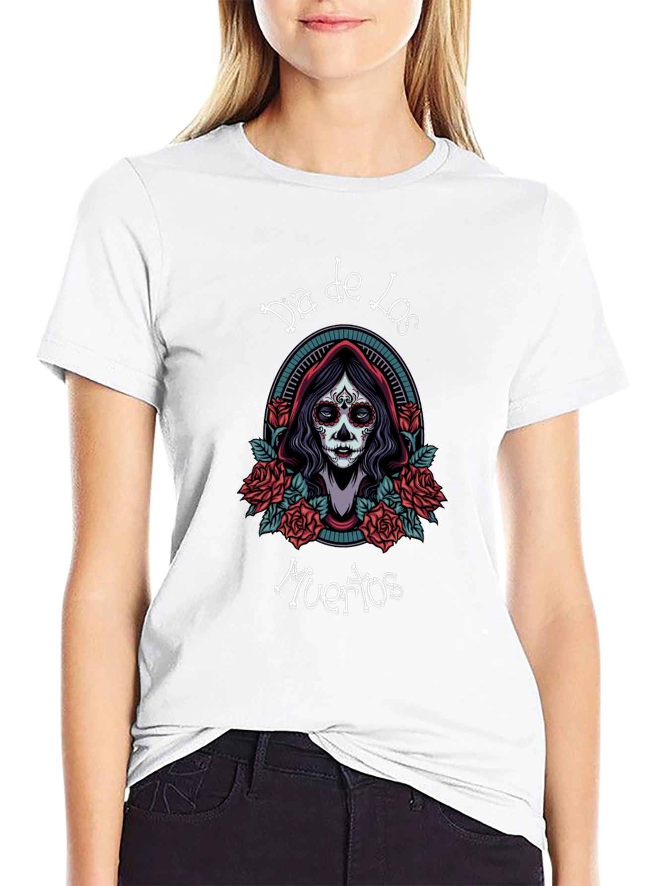 Dia de los Muertos T-Shirt Sugar Skull Graphic Tee