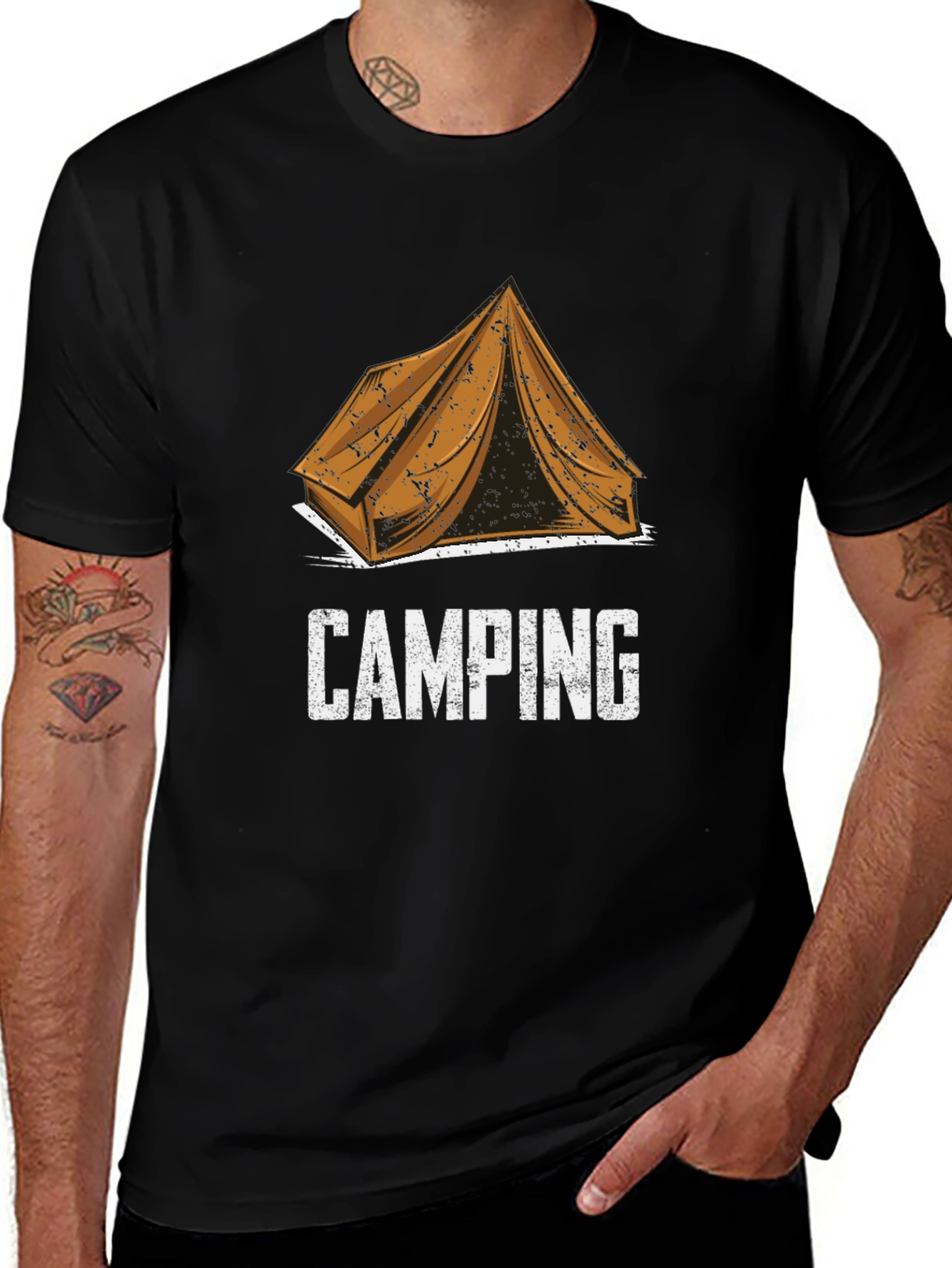 Camping Tent Graphic Tee - Outdoor Adventure Shirt