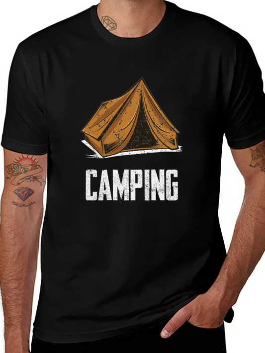 Camping Tent Graphic Tee - Outdoor Adventure Shirt