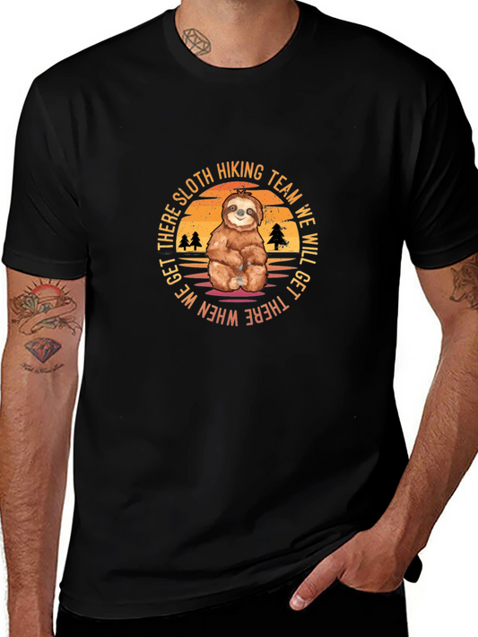 Sloth Hiking Team Black T-Shirt