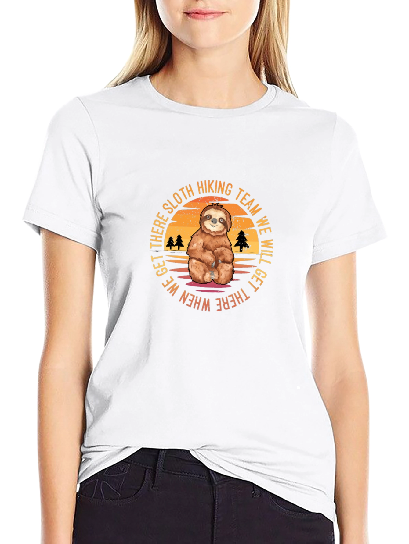 Sloth Hiking Team Black T-Shirt
