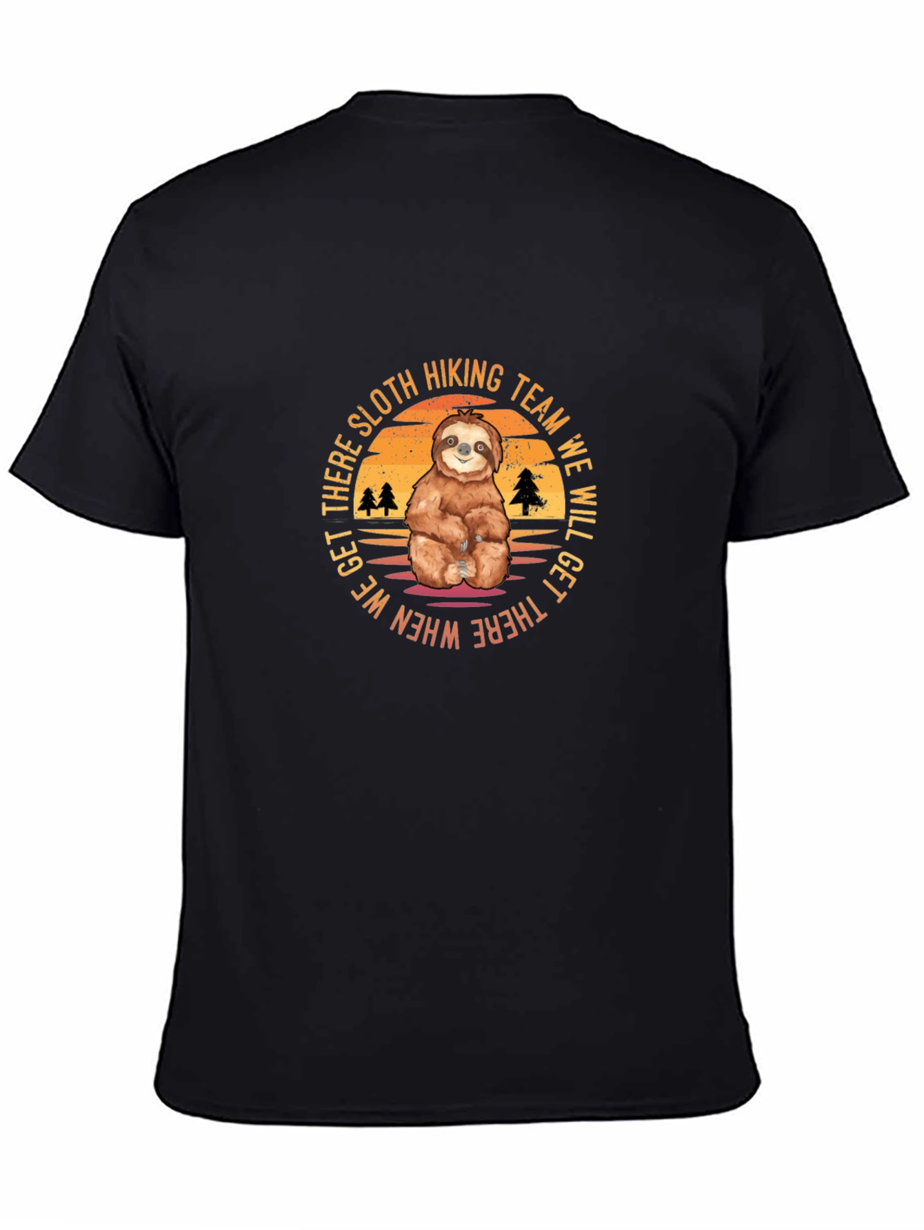 Sloth Hiking Team Black T-Shirt