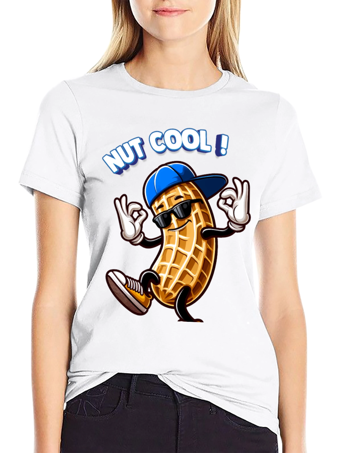 Nut Cool Graphic T-Shirt - Funny Peanut Design