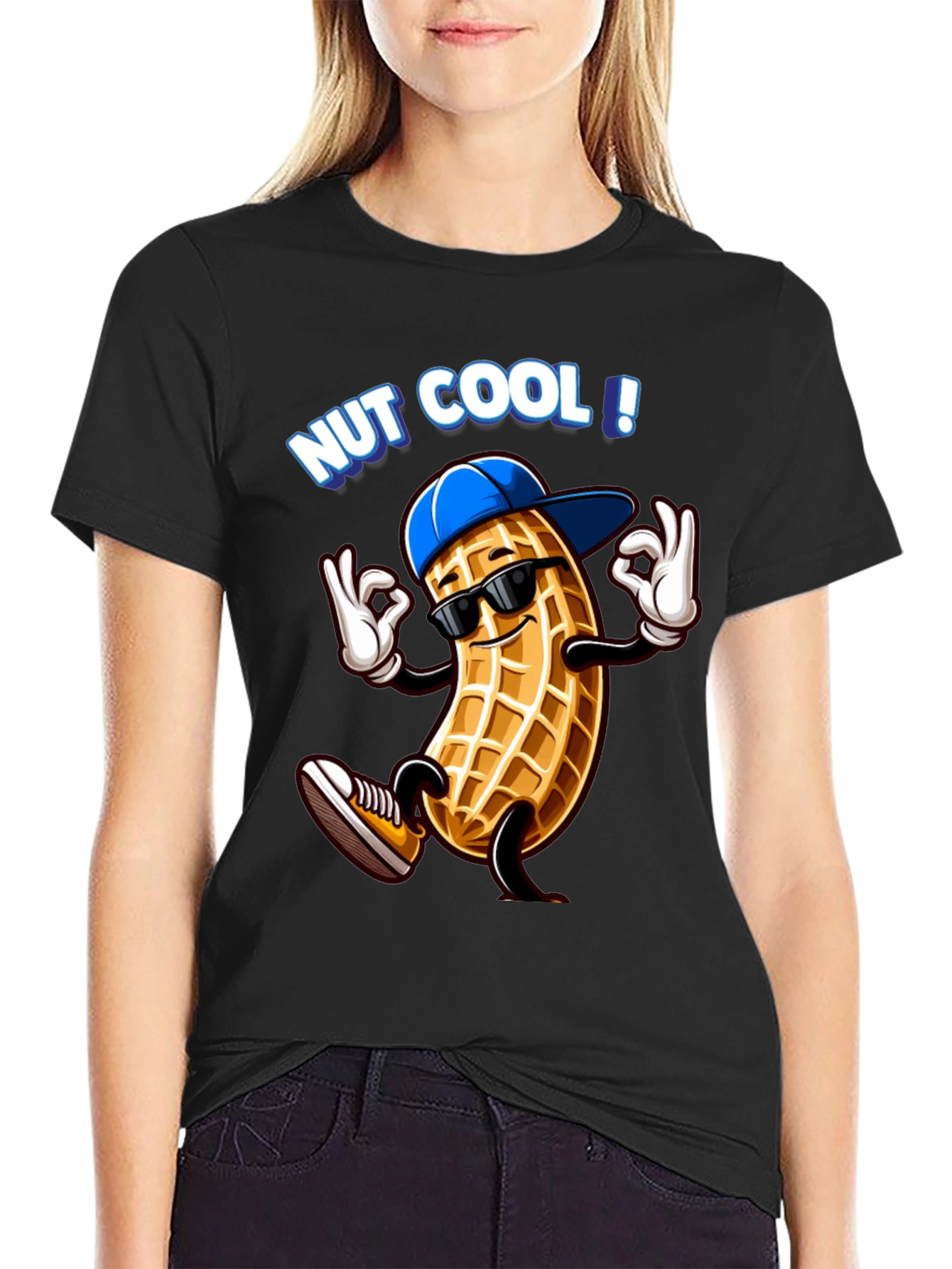 Nut Cool Graphic T-Shirt - Funny Peanut Design