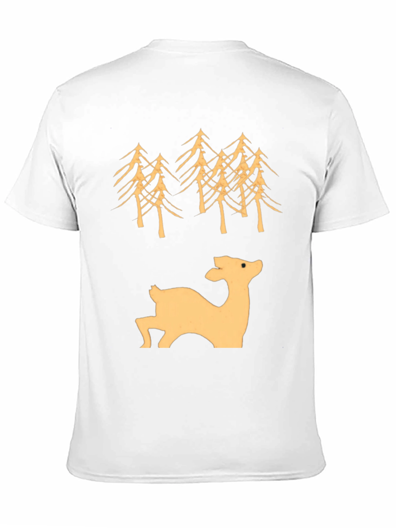 Nature Lovers Black Deer & Trees Graphic Tee