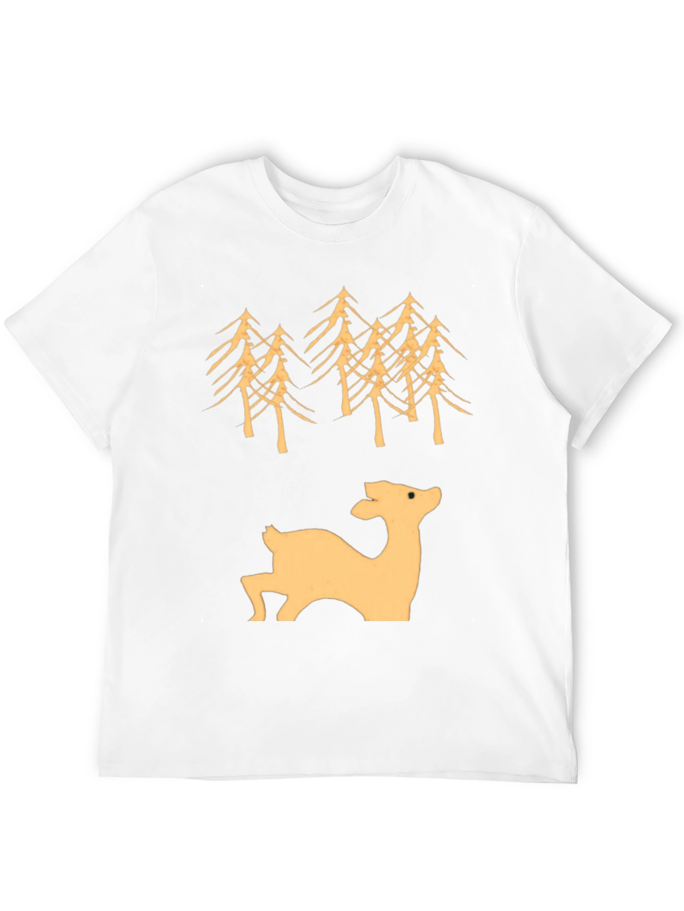 Nature Lovers Black Deer & Trees Graphic Tee