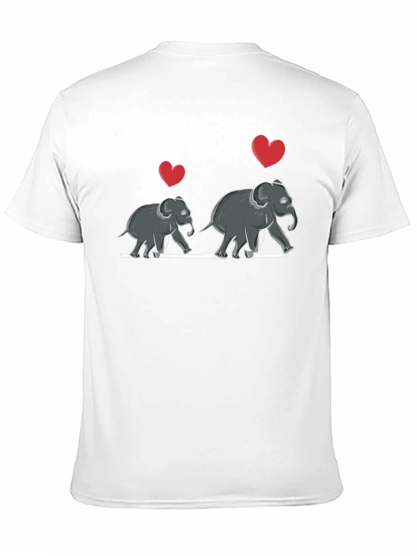 Elephant Love T-Shirt - Mens Black Graphic Tee