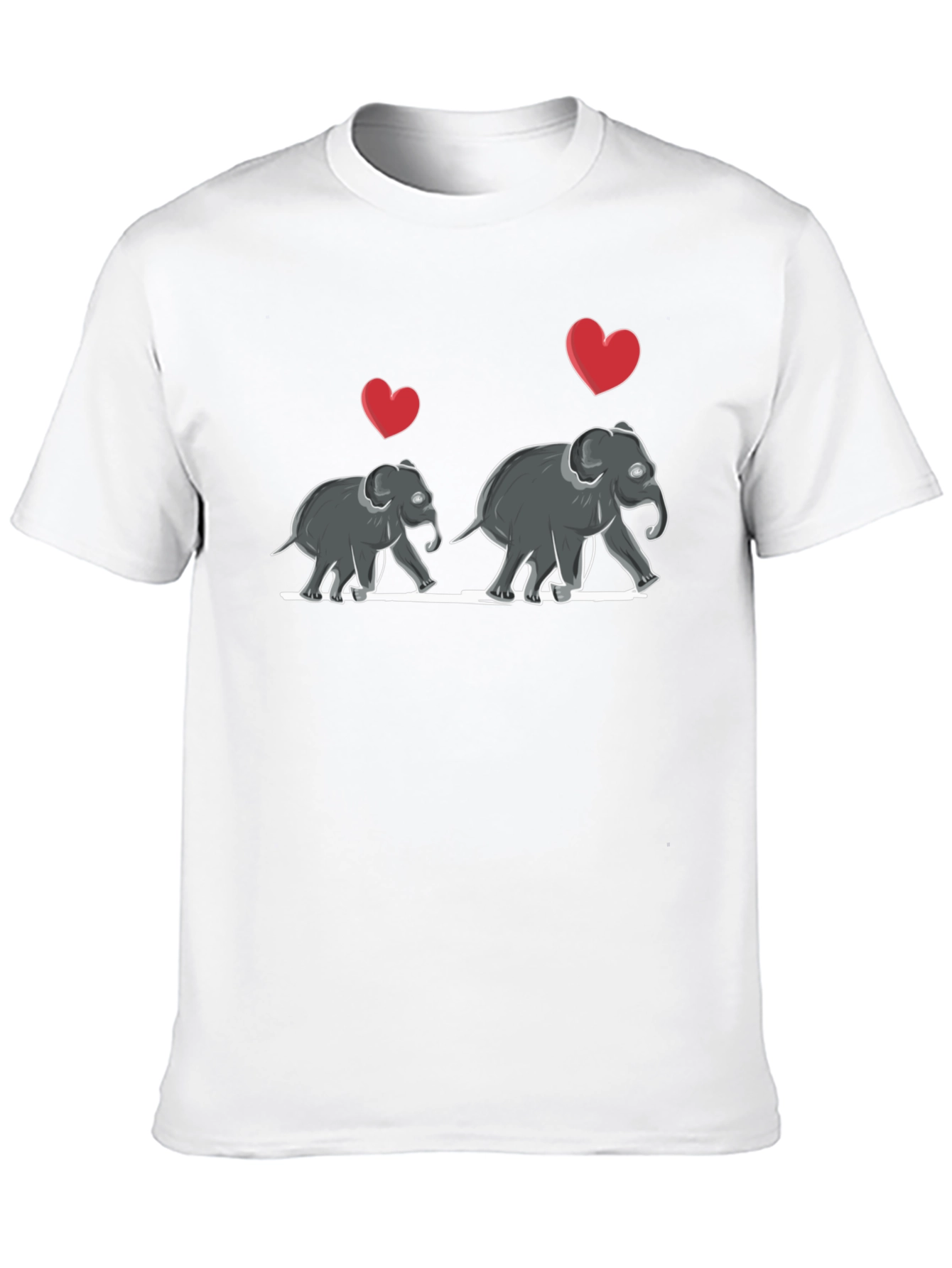 Elephant Love T-Shirt - Mens Black Graphic Tee