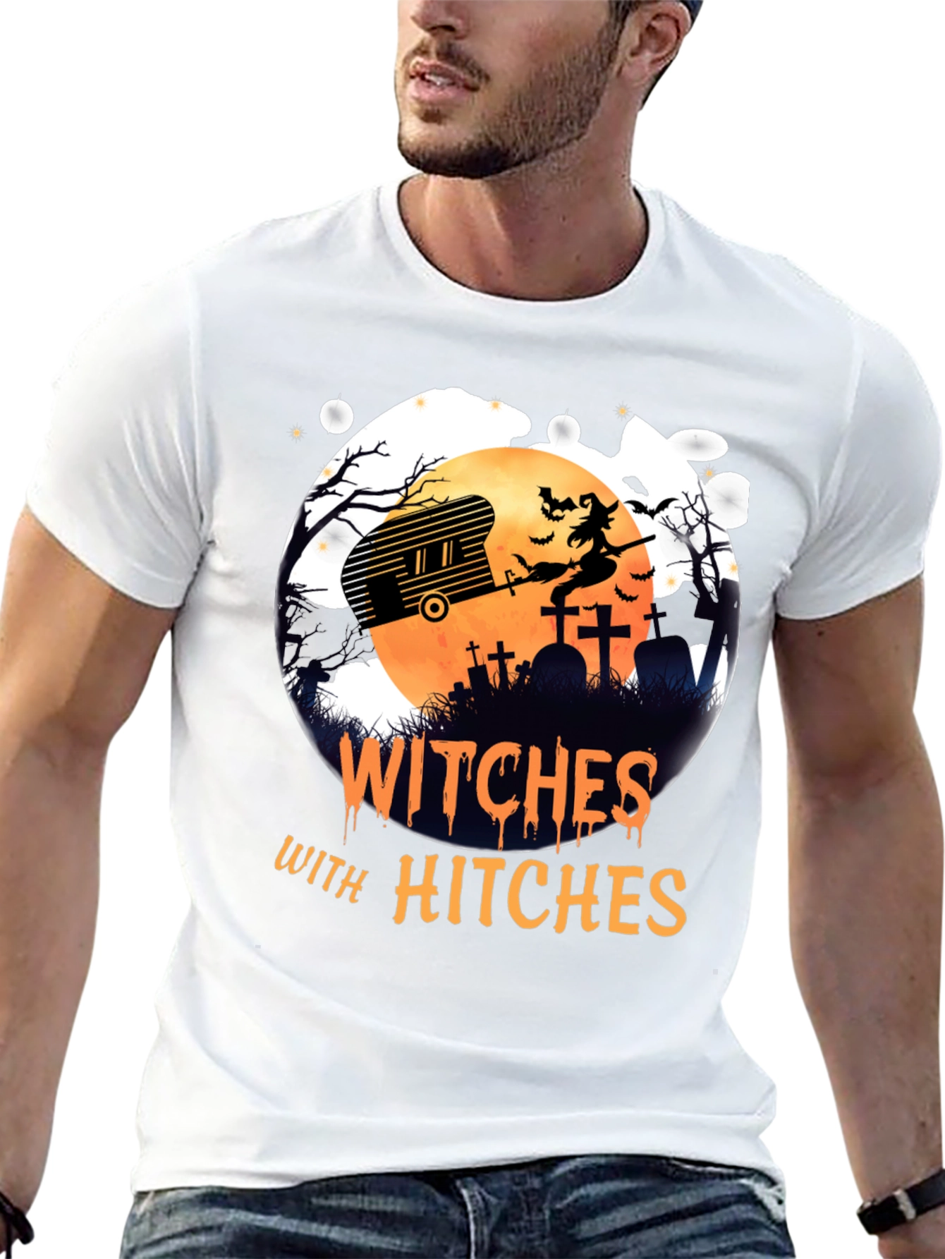 Witches with Hitches Halloween Graphic Tee