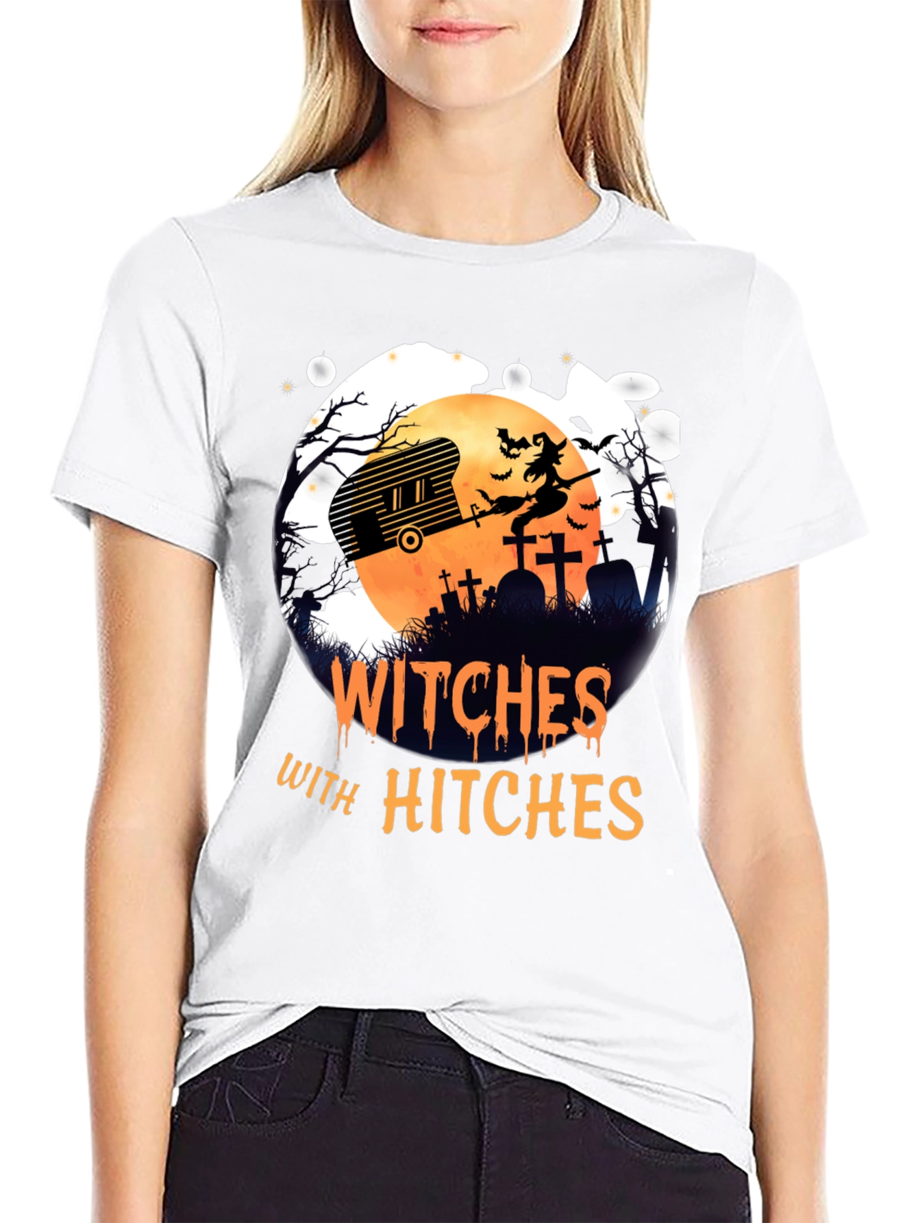 Witches with Hitches Halloween Graphic Tee