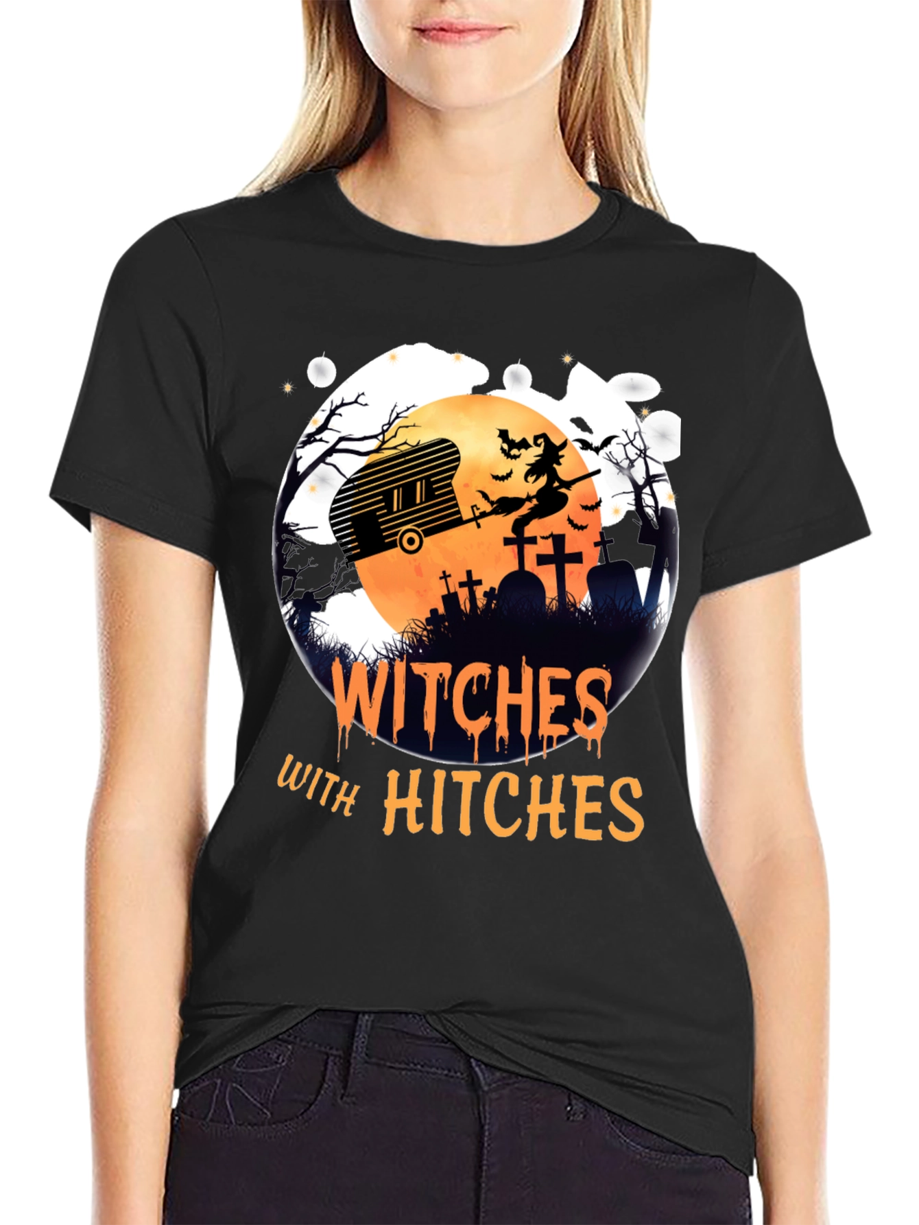 Witches with Hitches Halloween Graphic Tee