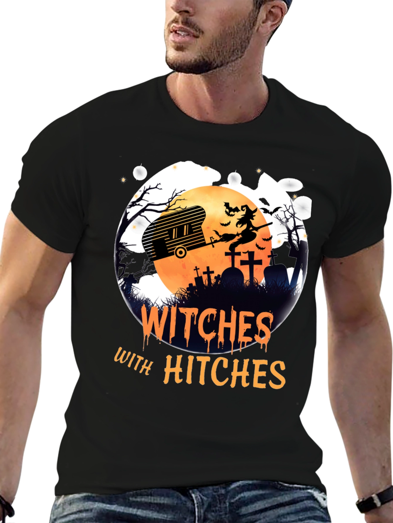 Witches with Hitches Halloween Graphic Tee