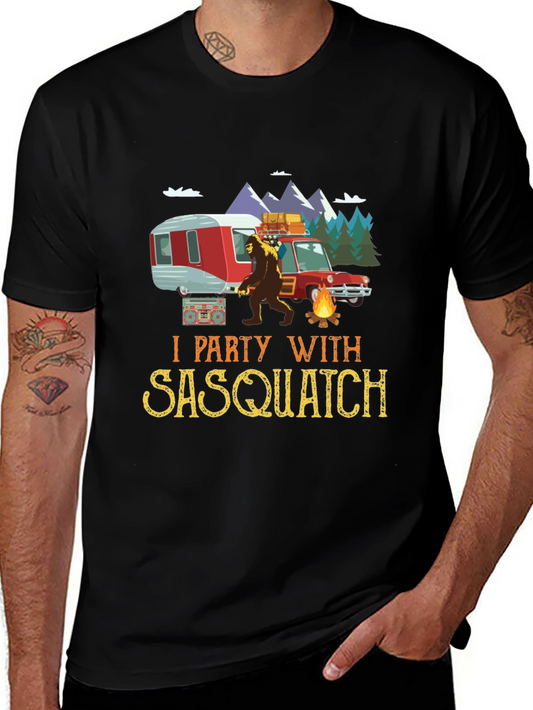Sasquatch Camping Graphic Tee