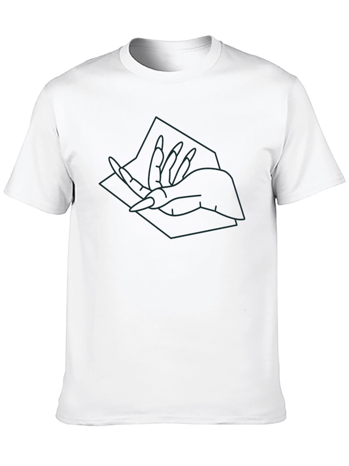 Abstract Hand Graphic Tee - Modern Style