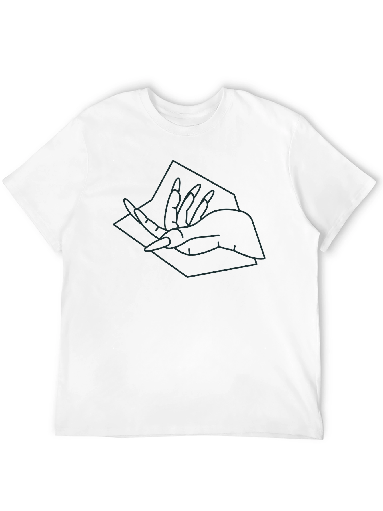 Abstract Hand Graphic Tee - Modern Style