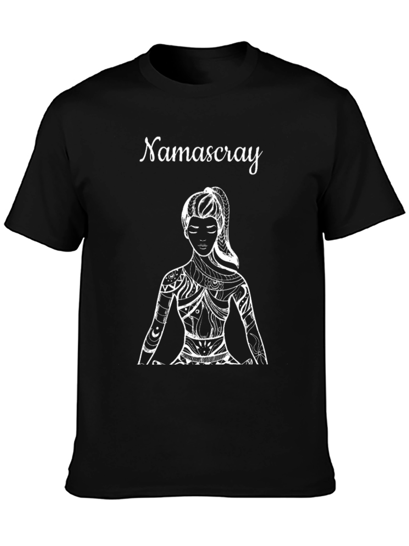 Namascray Yoga T-Shirt - Black Cotton