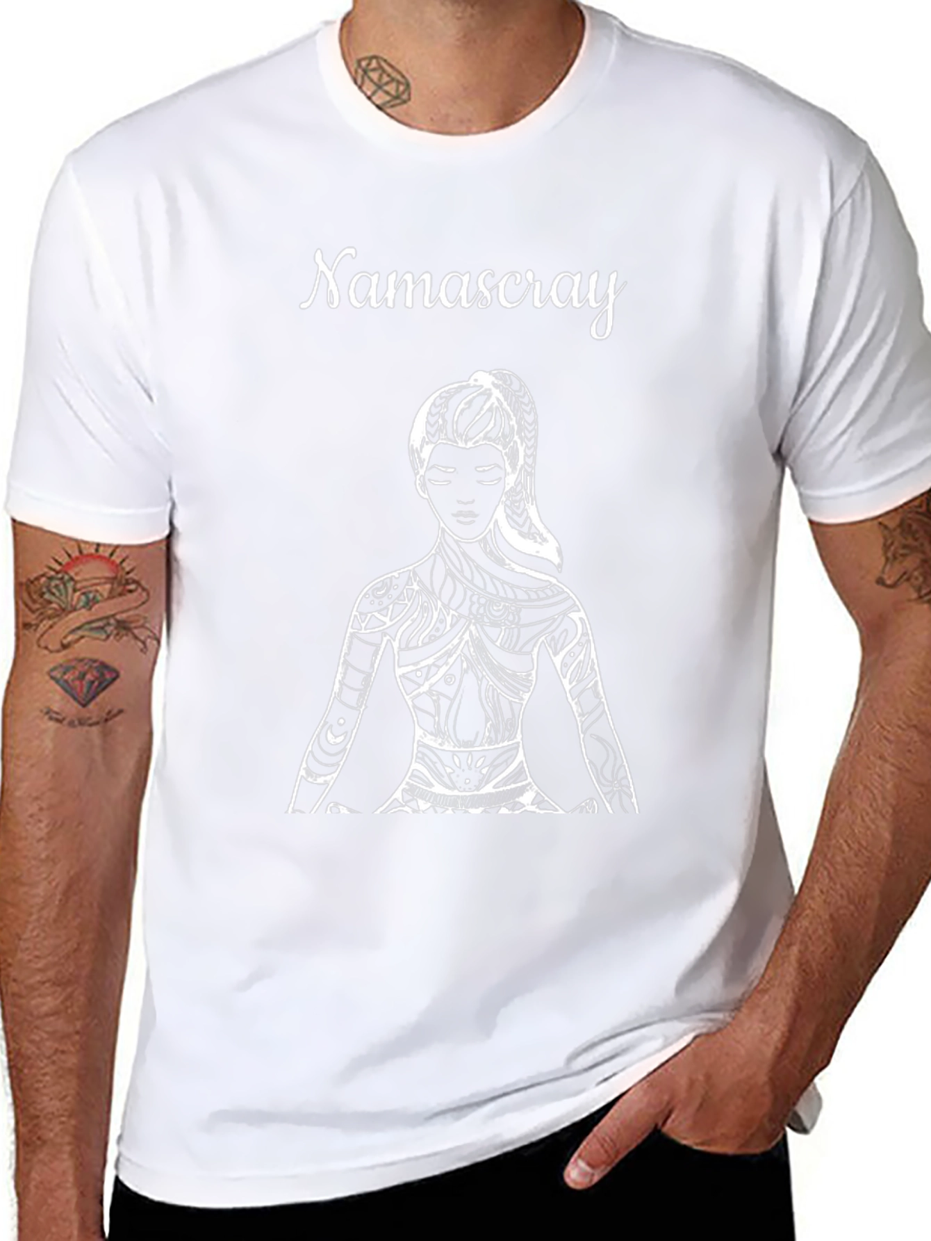 Namascray Yoga T-Shirt - Black Cotton