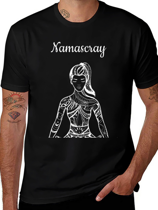 Namascray Yoga T-Shirt - Black Cotton