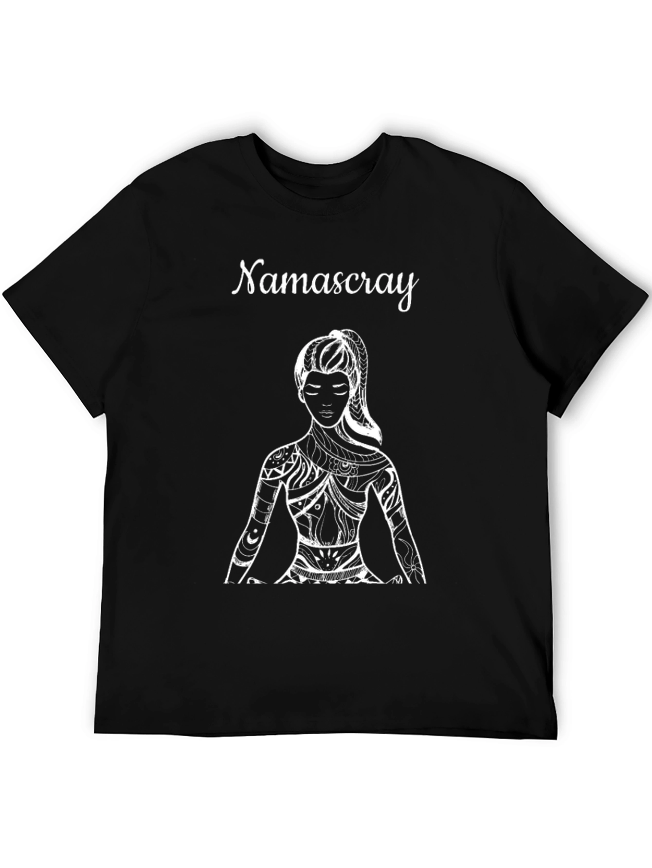 Namascray Yoga T-Shirt - Black Cotton