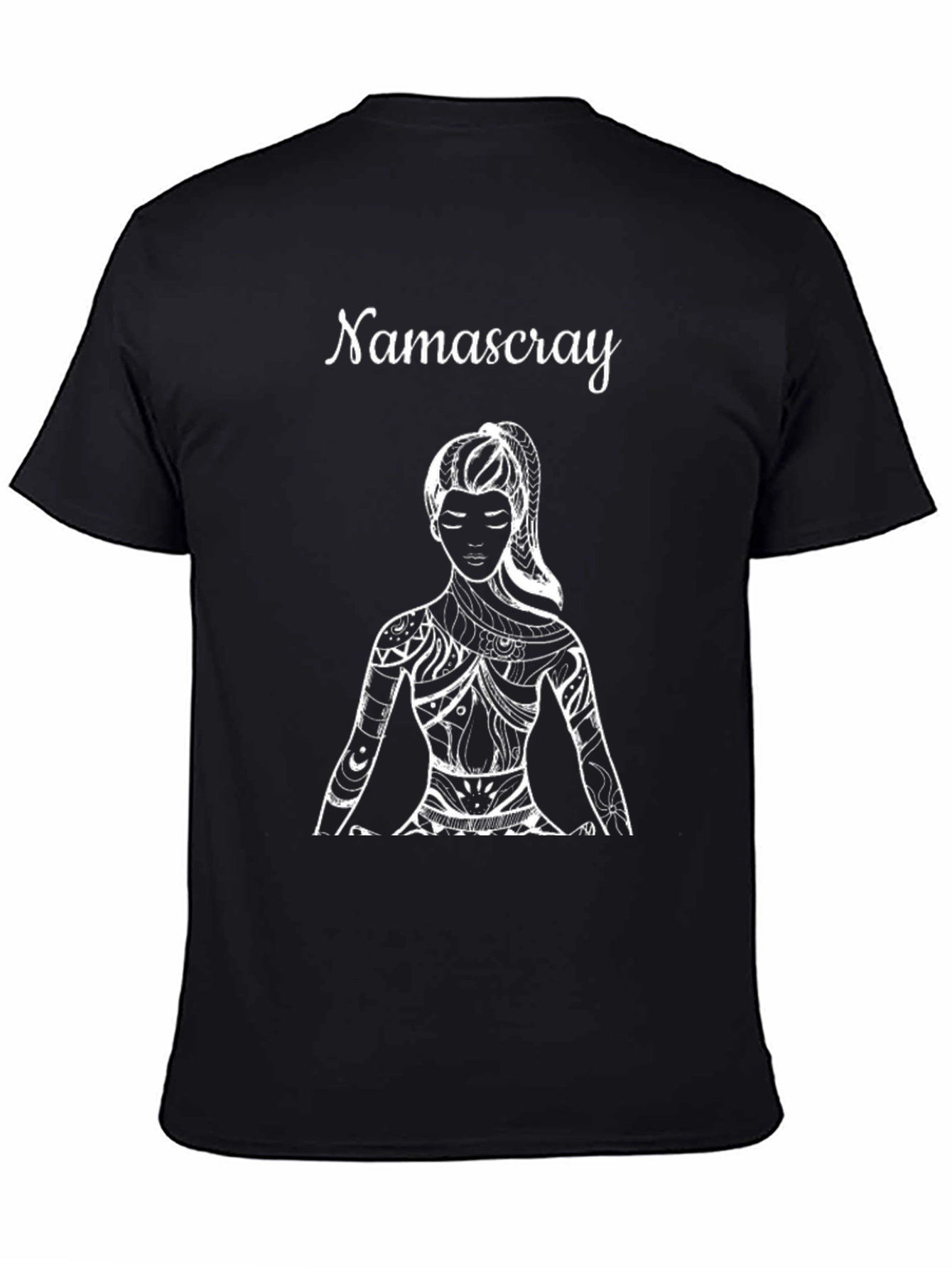 Namascray Yoga T-Shirt - Black Cotton