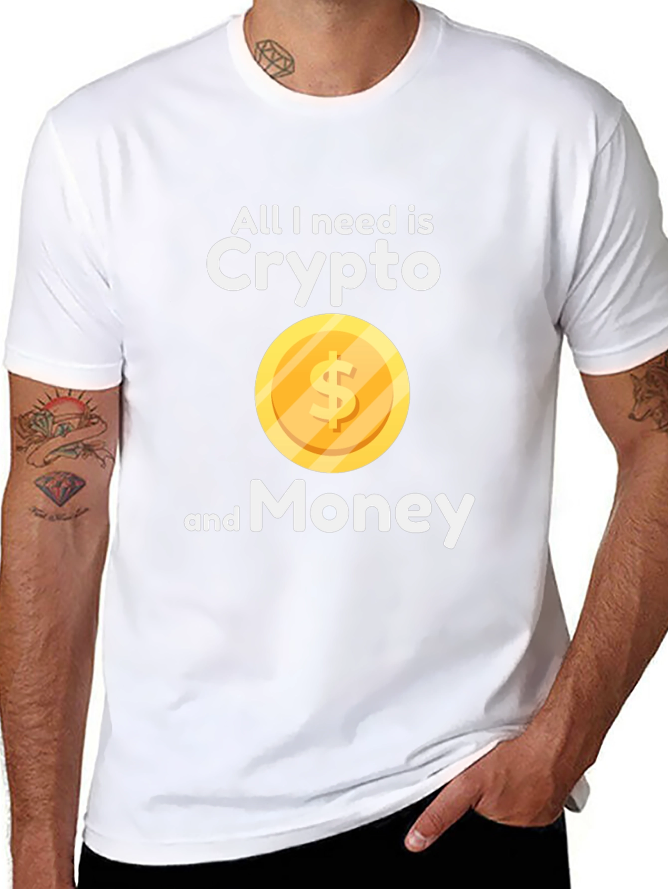 Crypto & Money Graphic Tee - Black