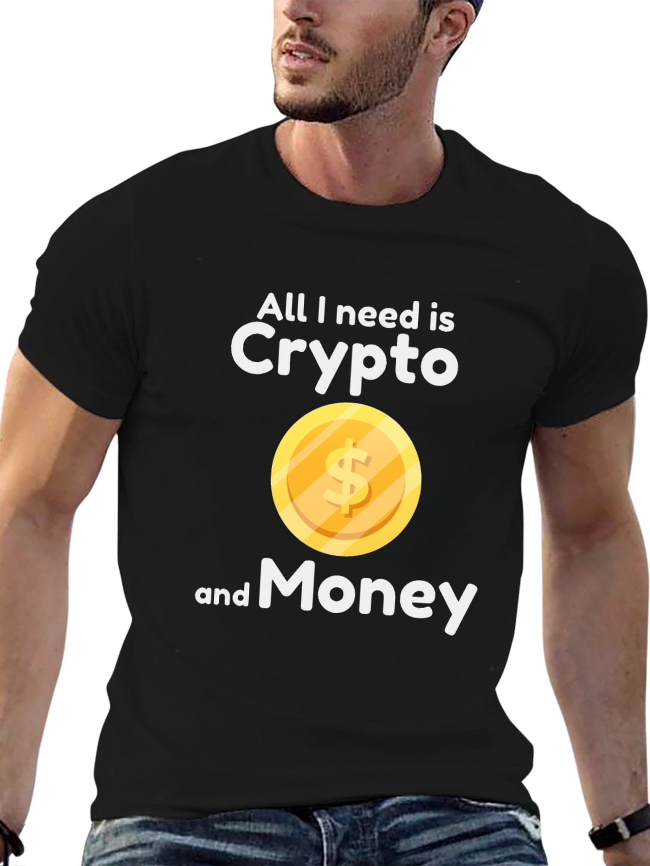Crypto & Money Graphic Tee - Black