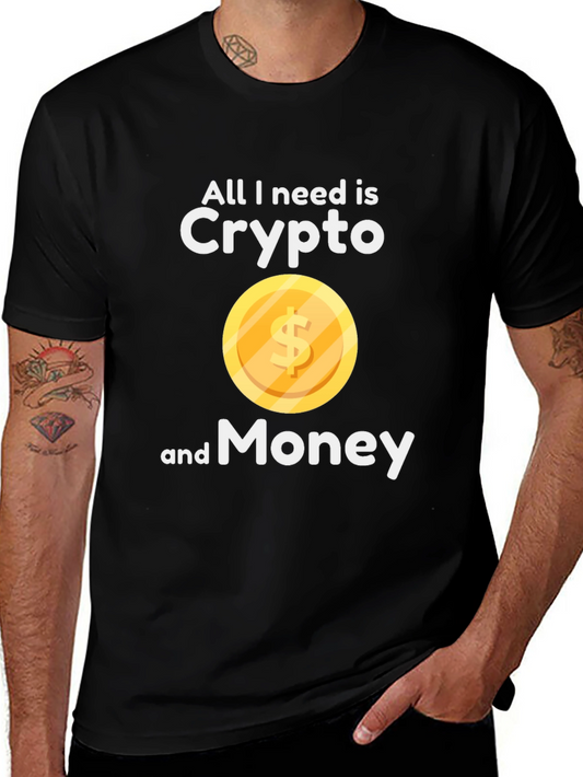 Crypto & Money Graphic Tee - Black