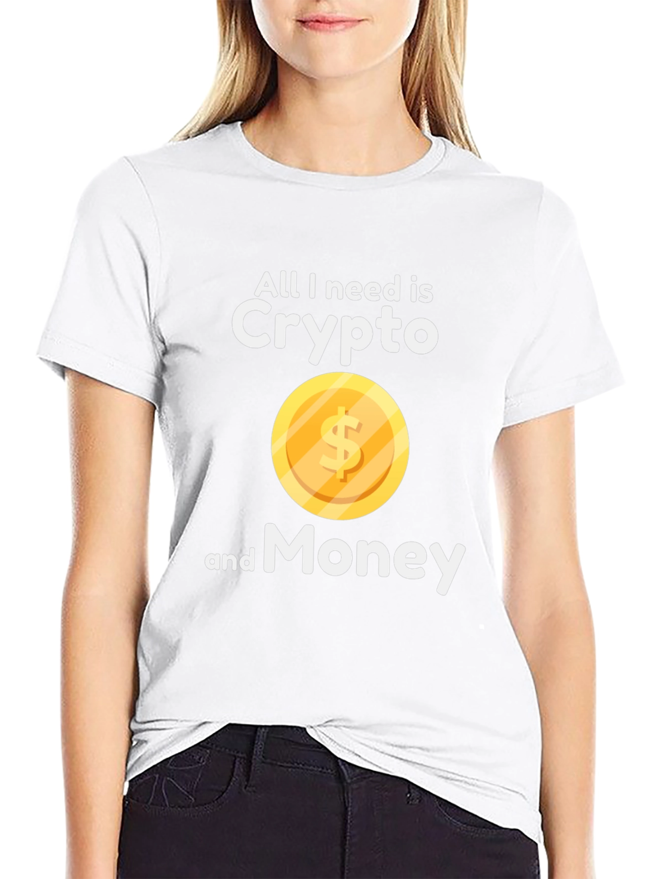 Crypto & Money Graphic Tee - Black