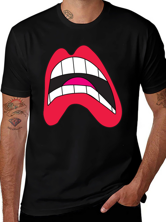 Loud Mouth Graphic Tee - Black Cotton Blend