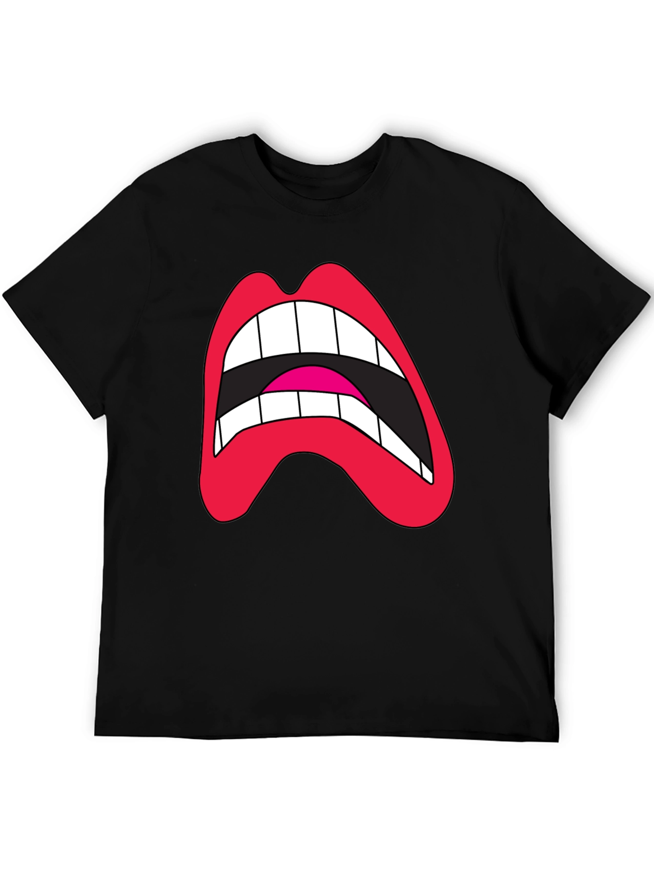 Loud Mouth Graphic Tee - Black Cotton Blend