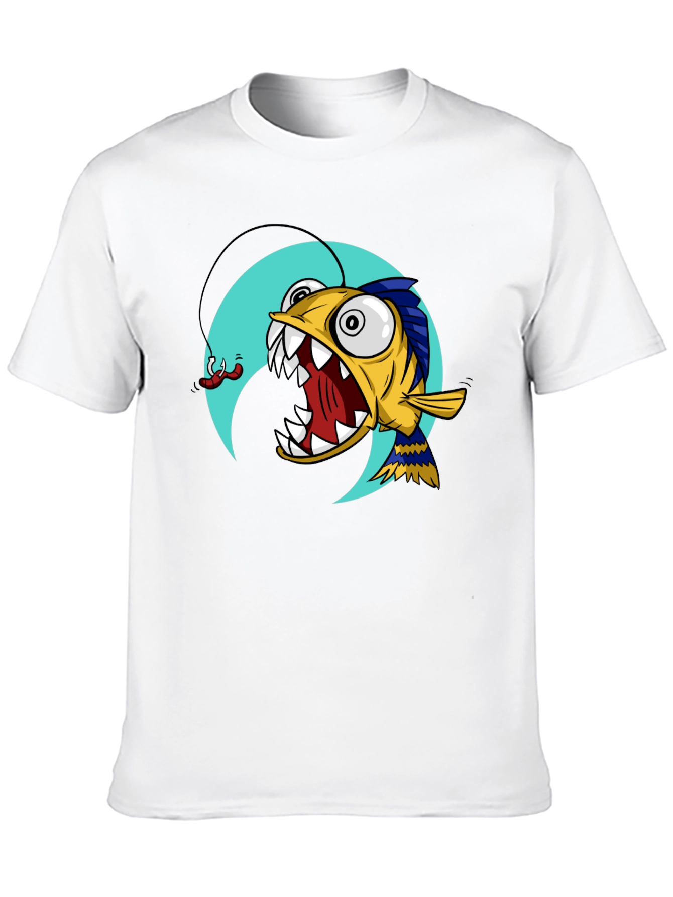 Angler Fish Graphic T-Shirt - Black Cotton Tee