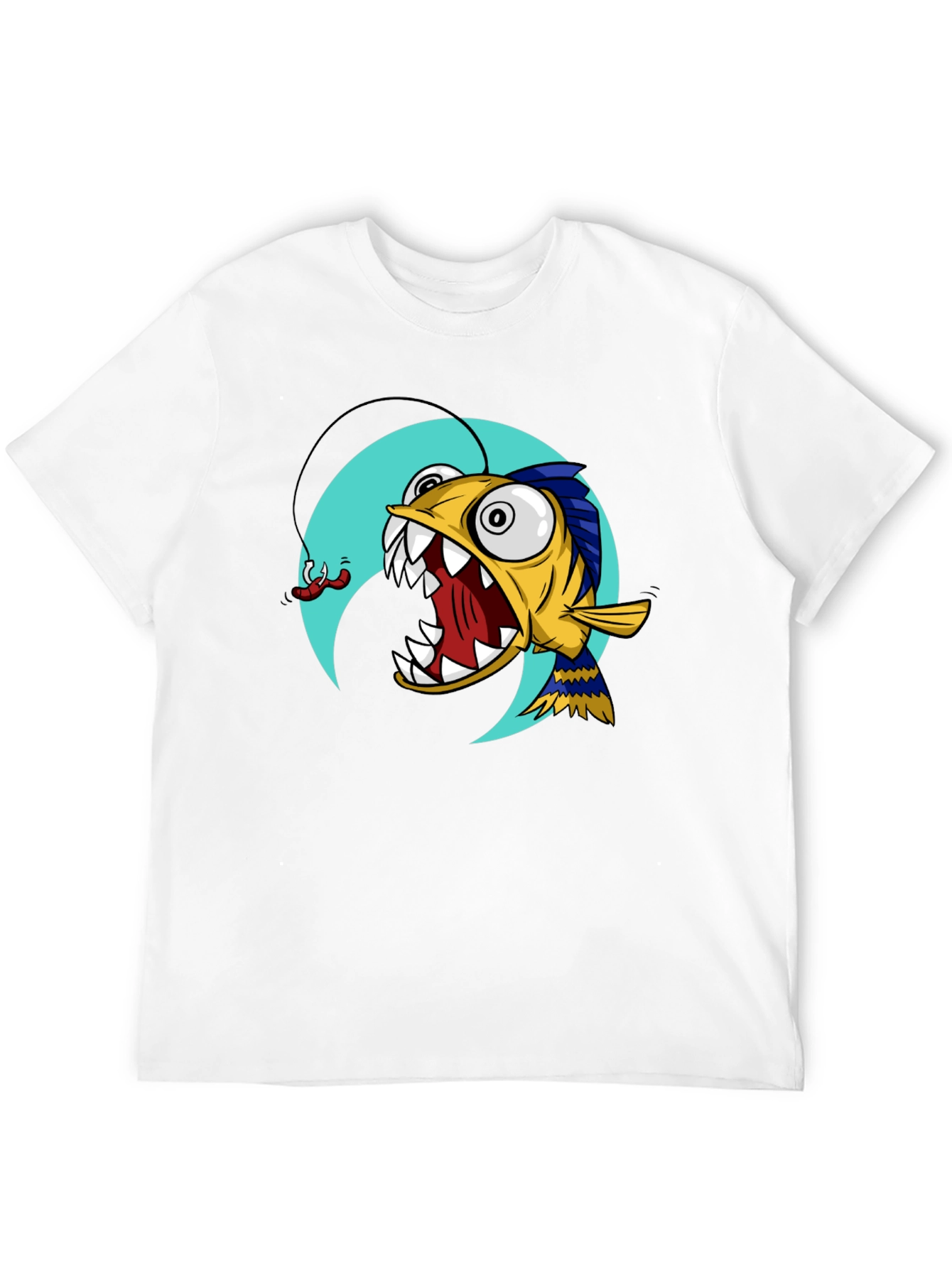 Angler Fish Graphic T-Shirt - Black Cotton Tee