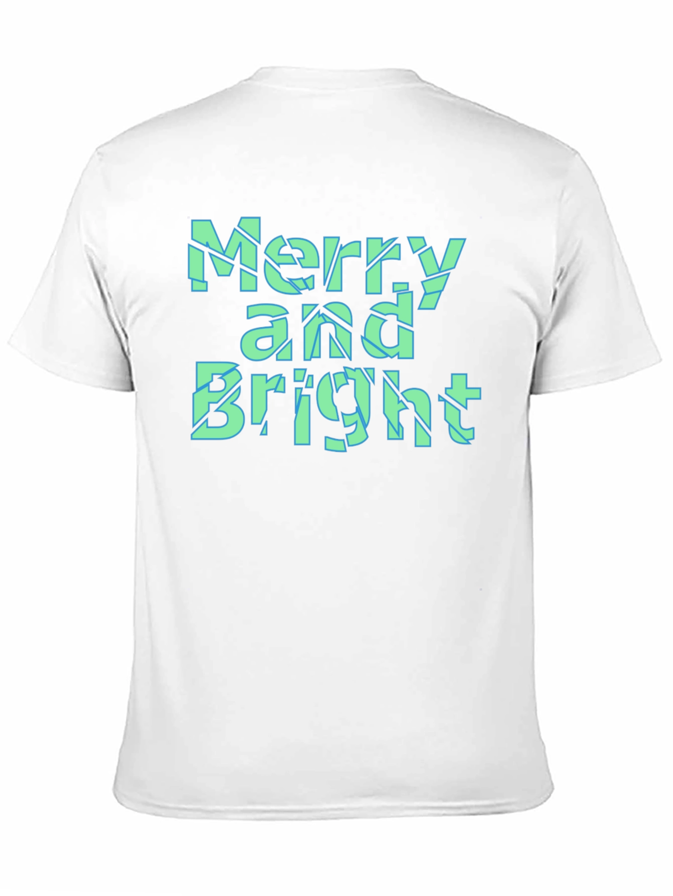 Merry and Bright Christmas Graphic Tee - Black