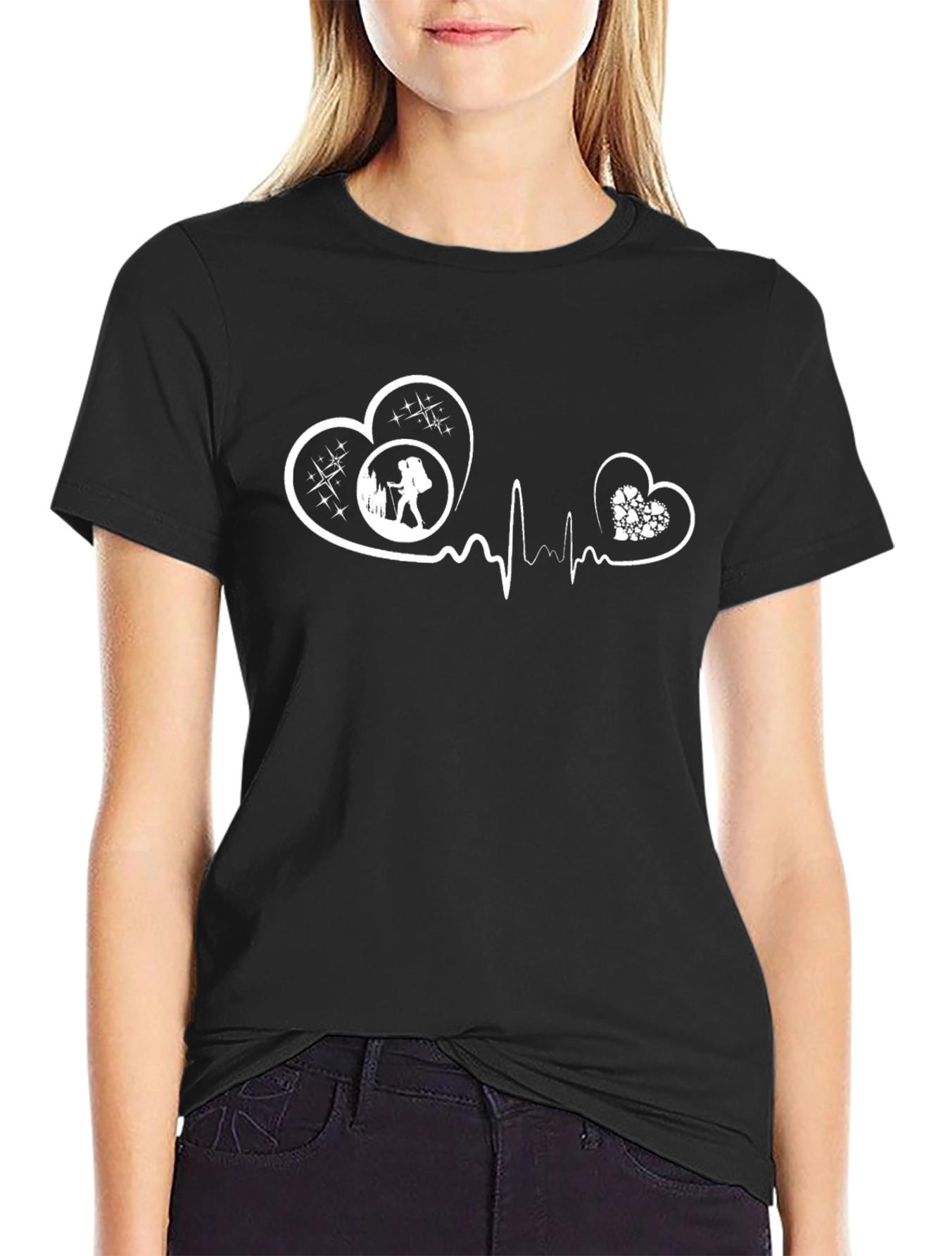 Heartbeat Hiking T-Shirt: Love the Outdoors!
