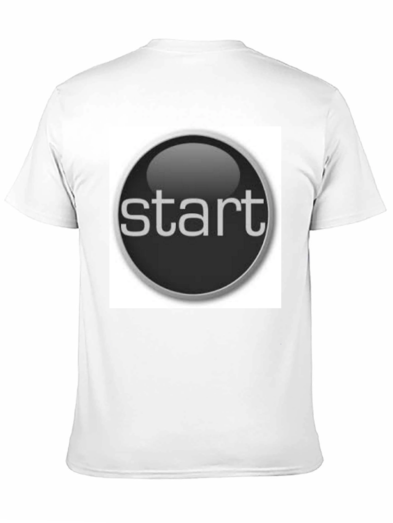 Start Button Black T-Shirt