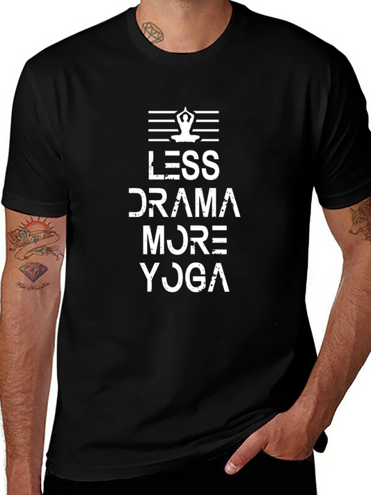 Less Drama More Yoga Graphic Tee - Unisex Black T-Shirt