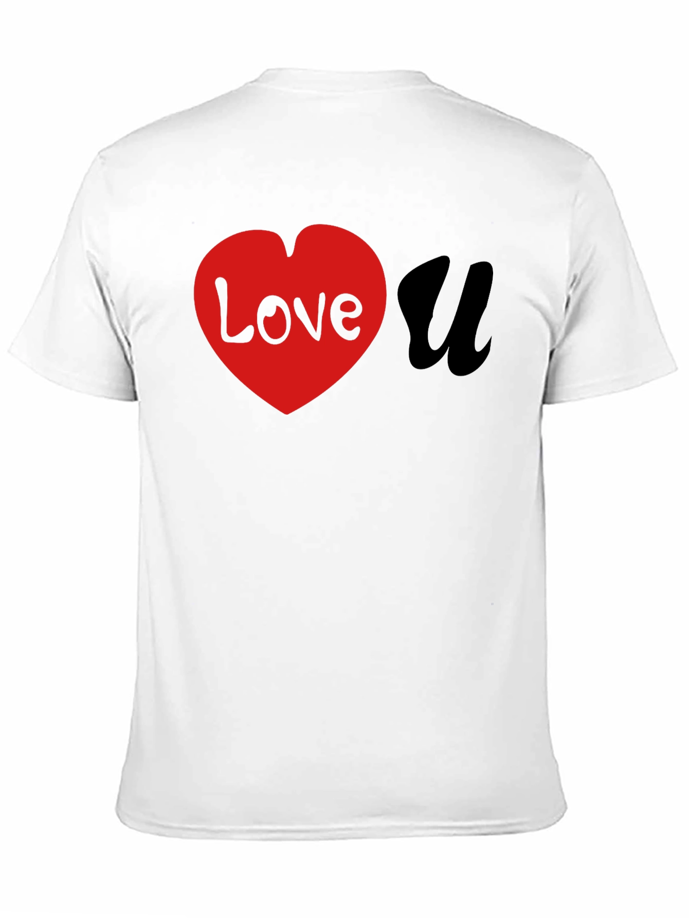Love U Black Graphic T-Shirt
