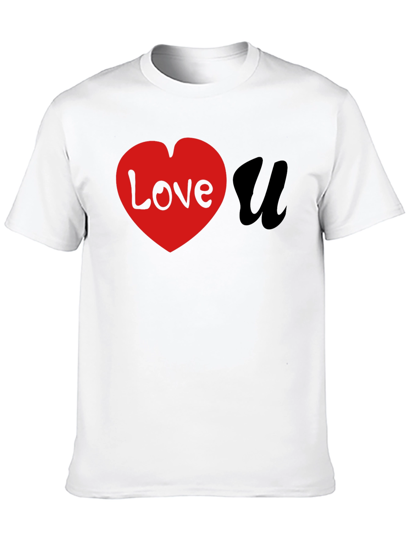 Love U Black Graphic T-Shirt