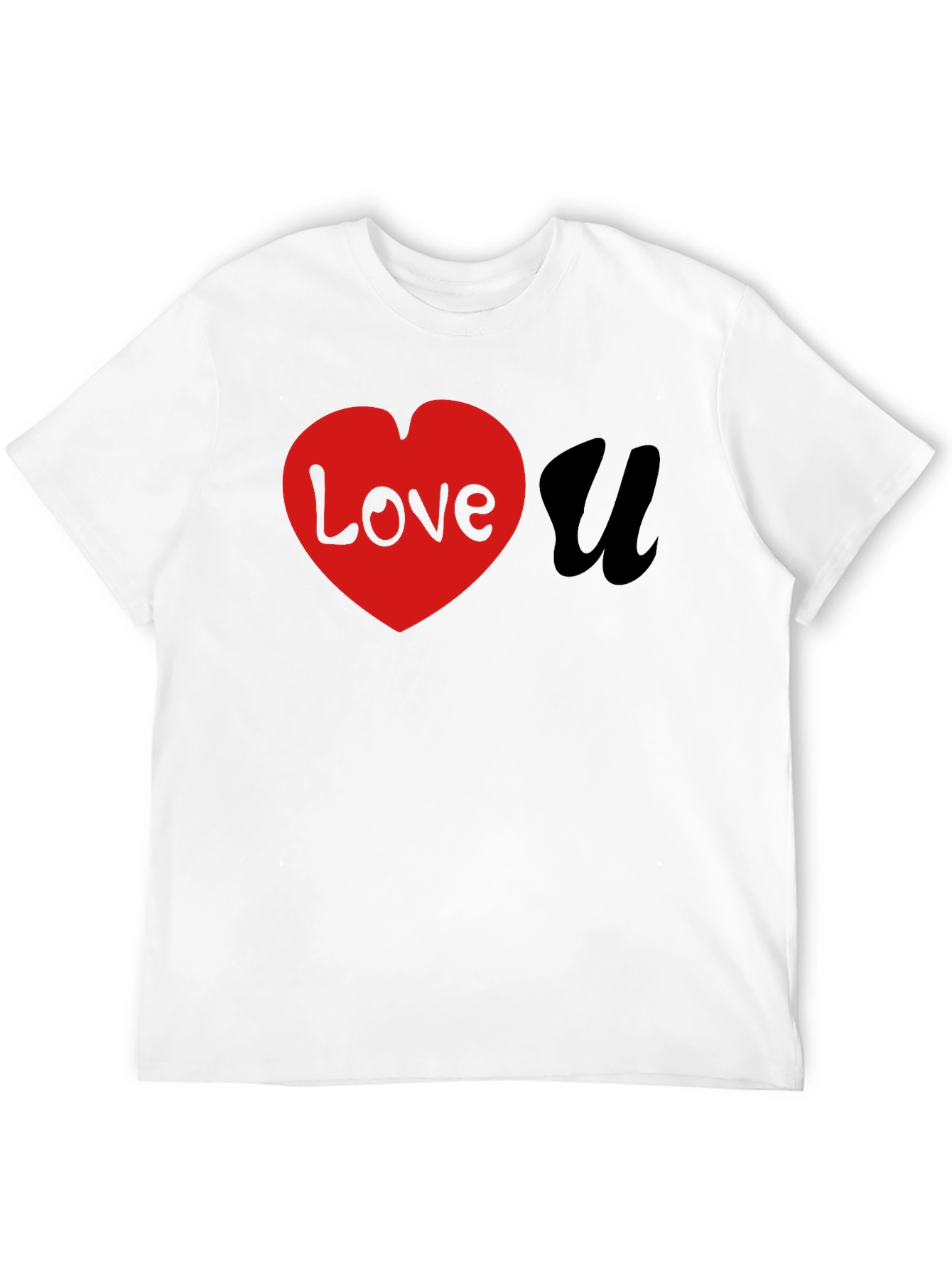 Love U Black Graphic T-Shirt