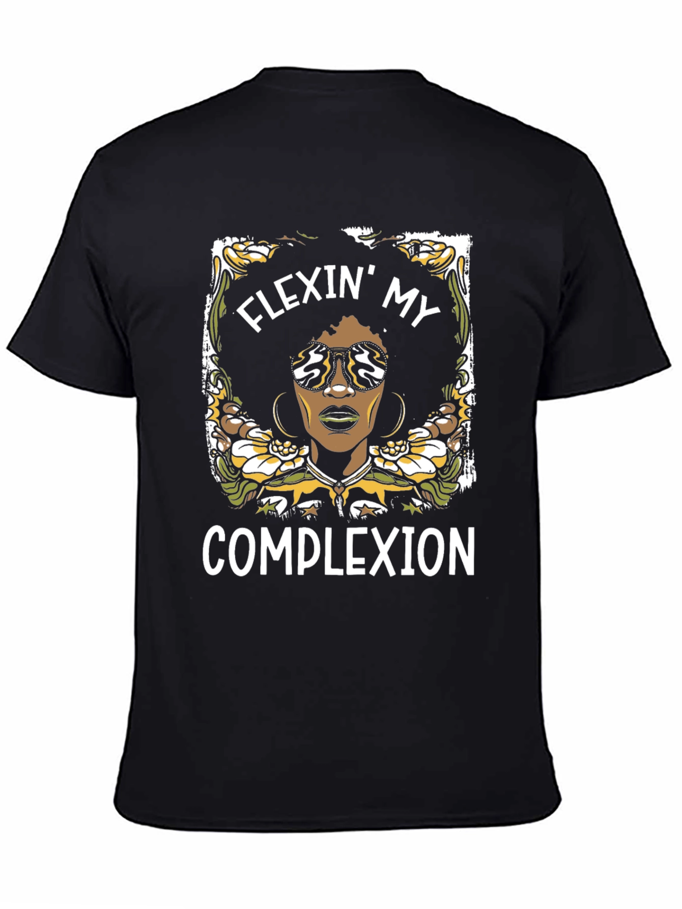 Flexin My Complexion Graphic Tee - Black