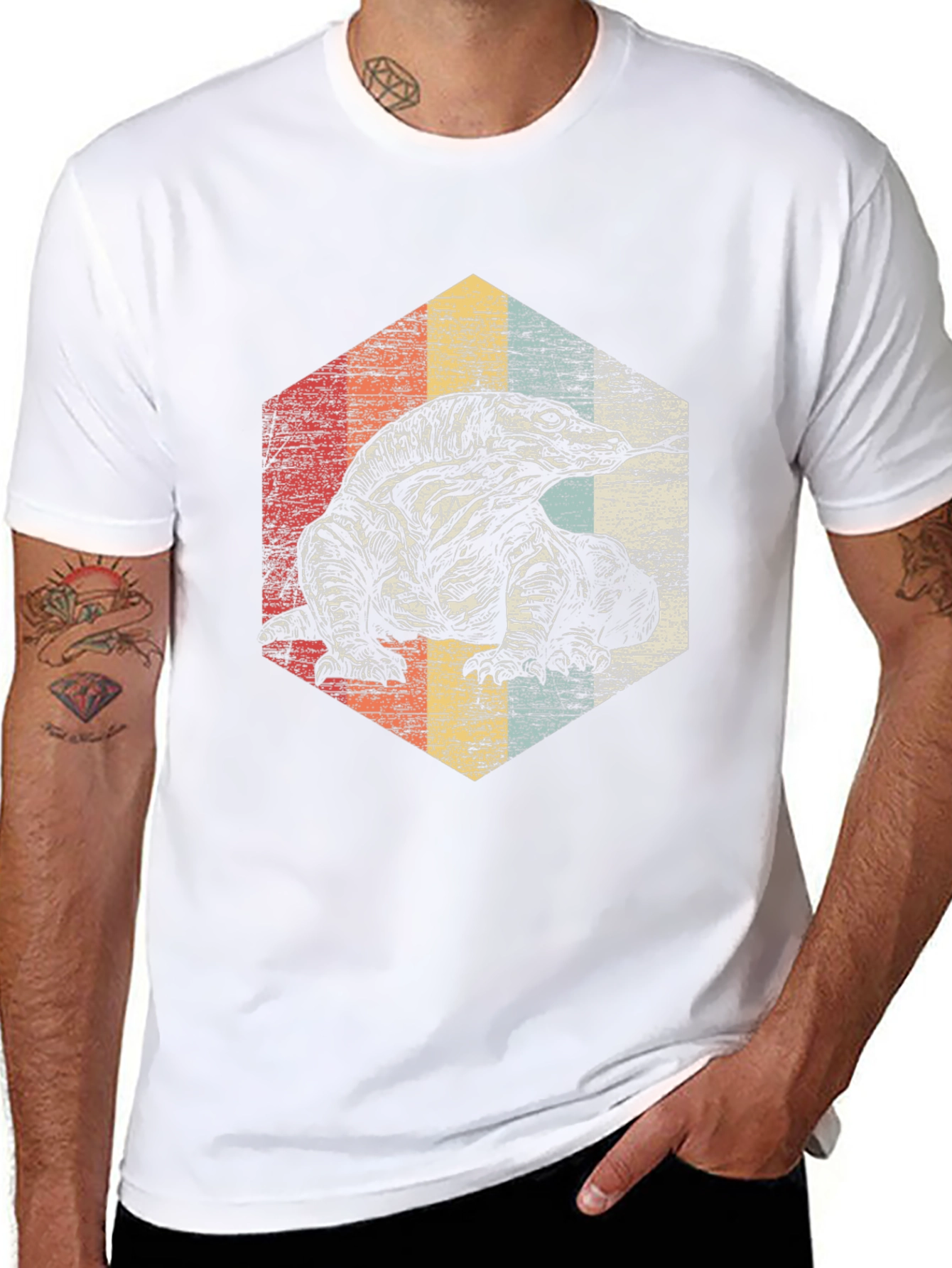 Retro Komodo Dragon Graphic Tee