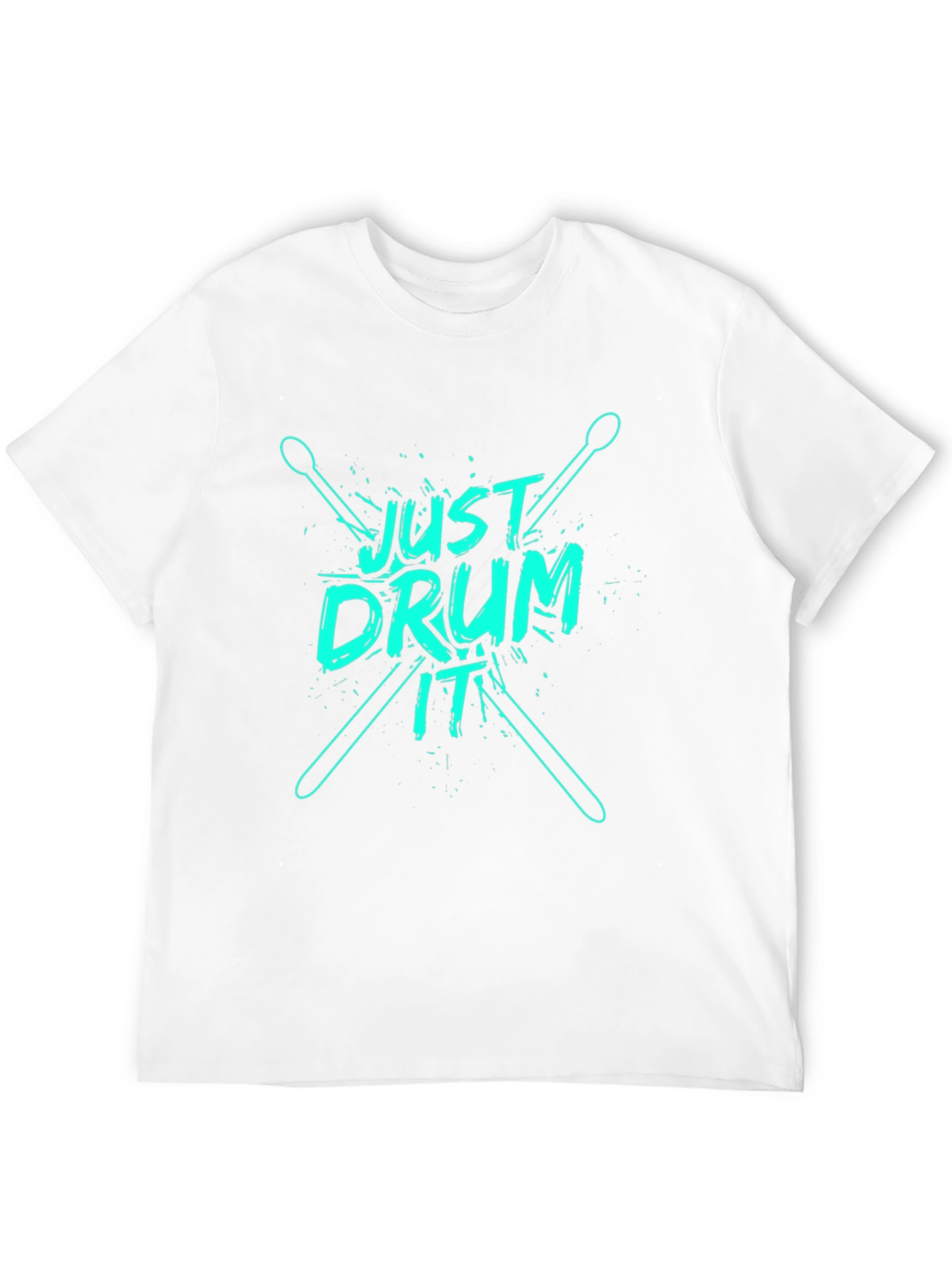 Just Drum It Graphic Tee - Black Cotton T-Shirt
