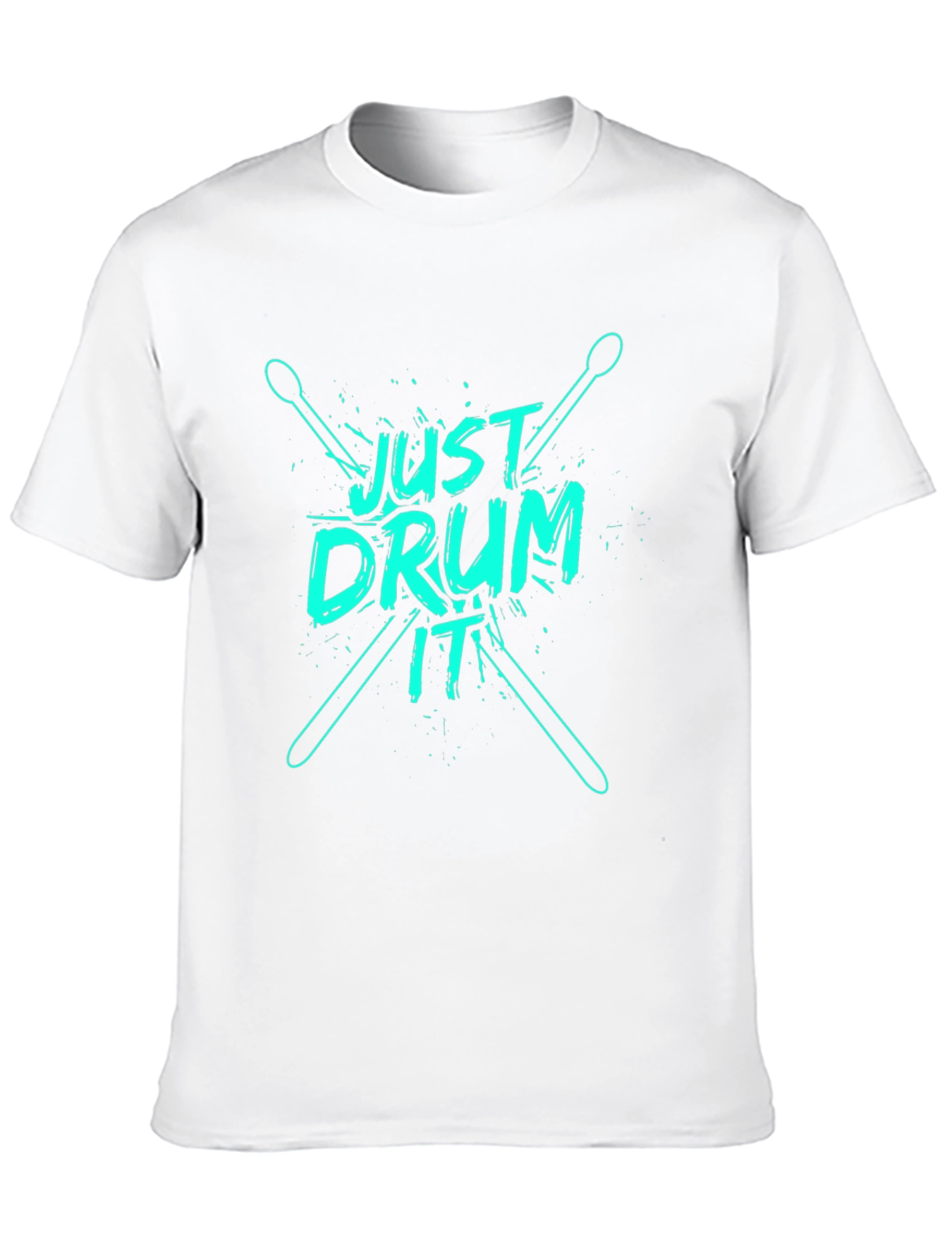 Just Drum It Graphic Tee - Black Cotton T-Shirt