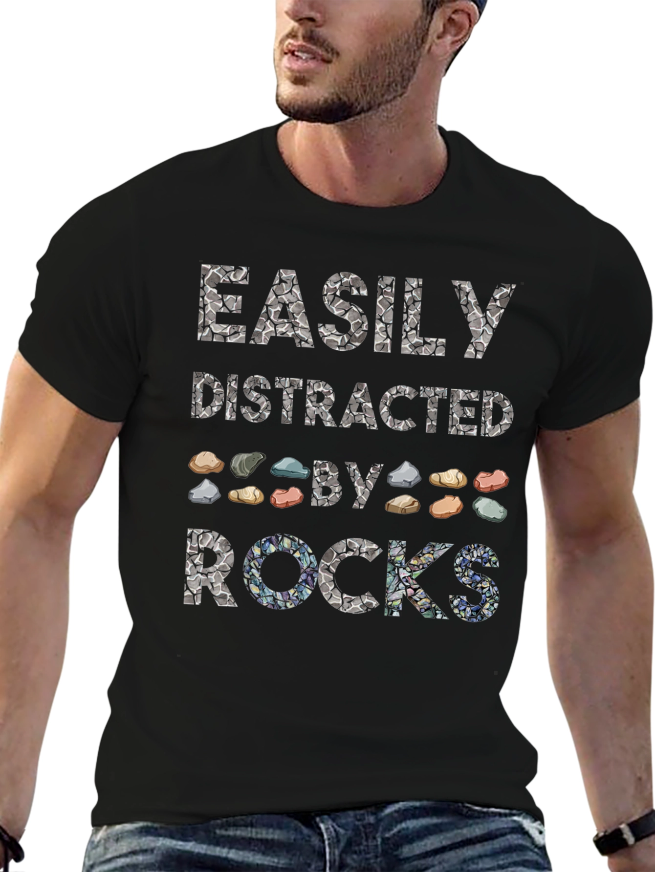 Easily Distracted by Rocks Graphic Tee