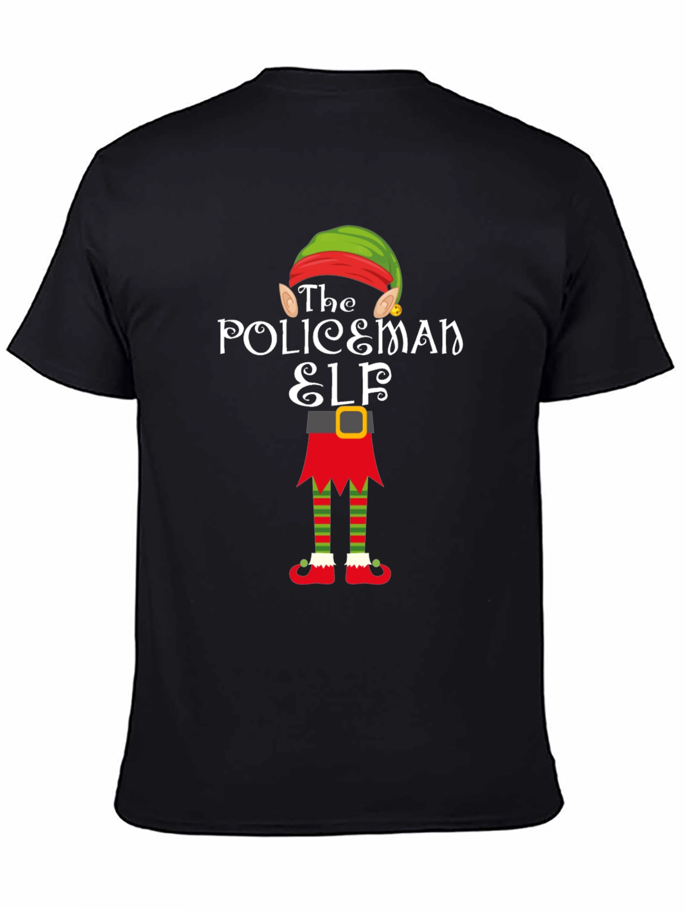 Policeman Elf Christmas T-Shirt