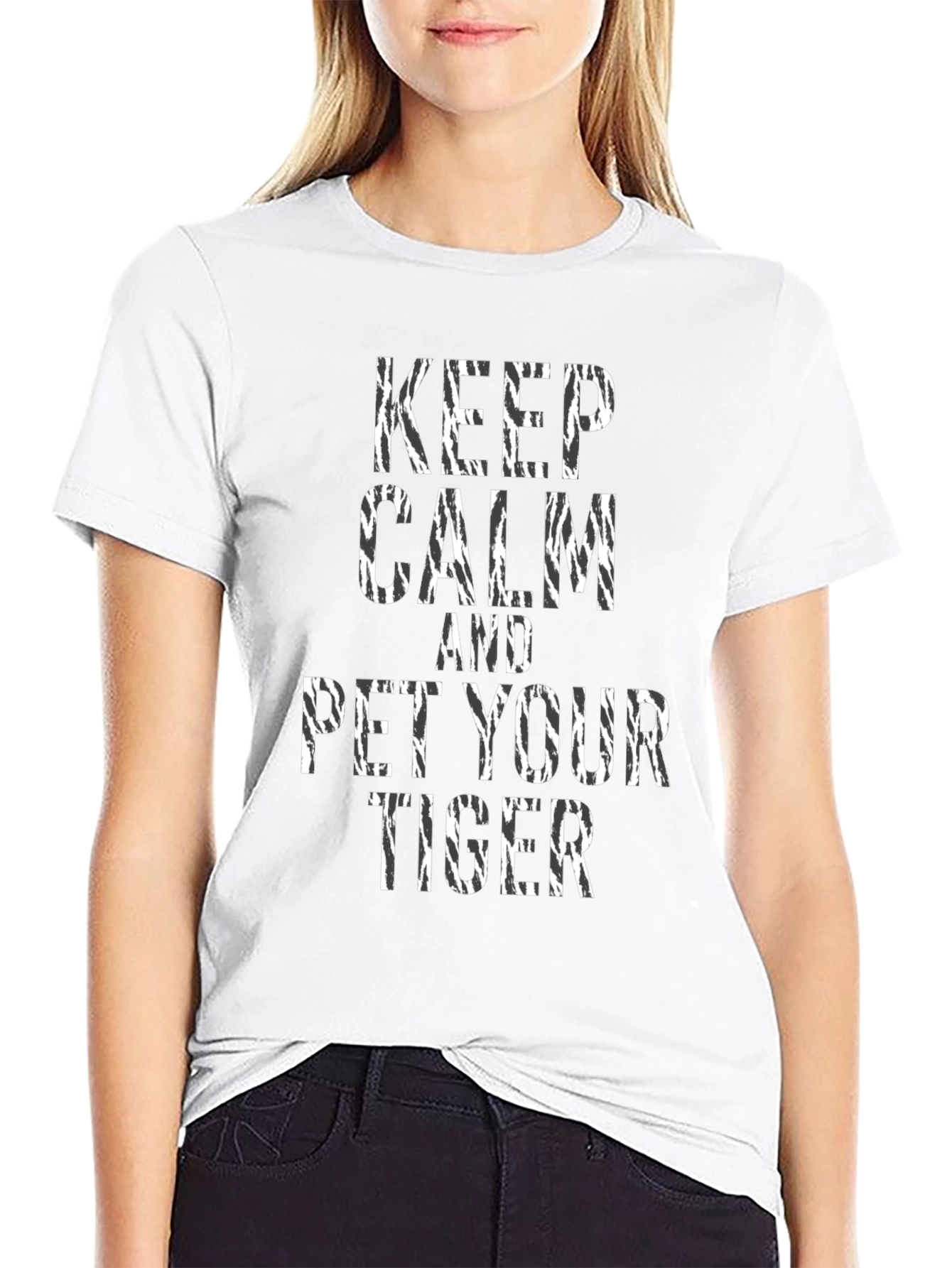 Keep Calm and Pet Your Tiger Graphic T-Shirt
