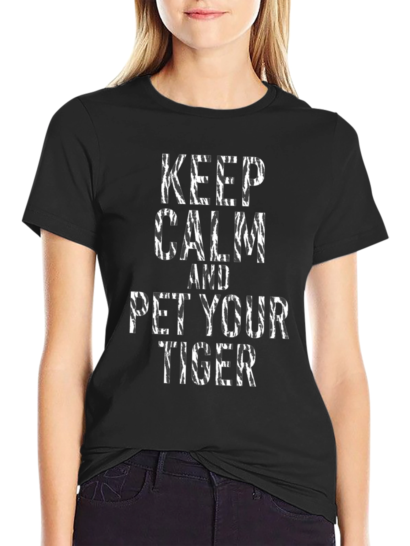 Keep Calm and Pet Your Tiger Graphic T-Shirt
